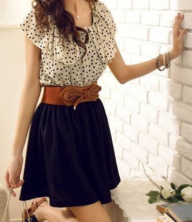 Vestido Chiffon Dots